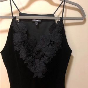 NWOT Express Velvet Bodysuit, Size XS